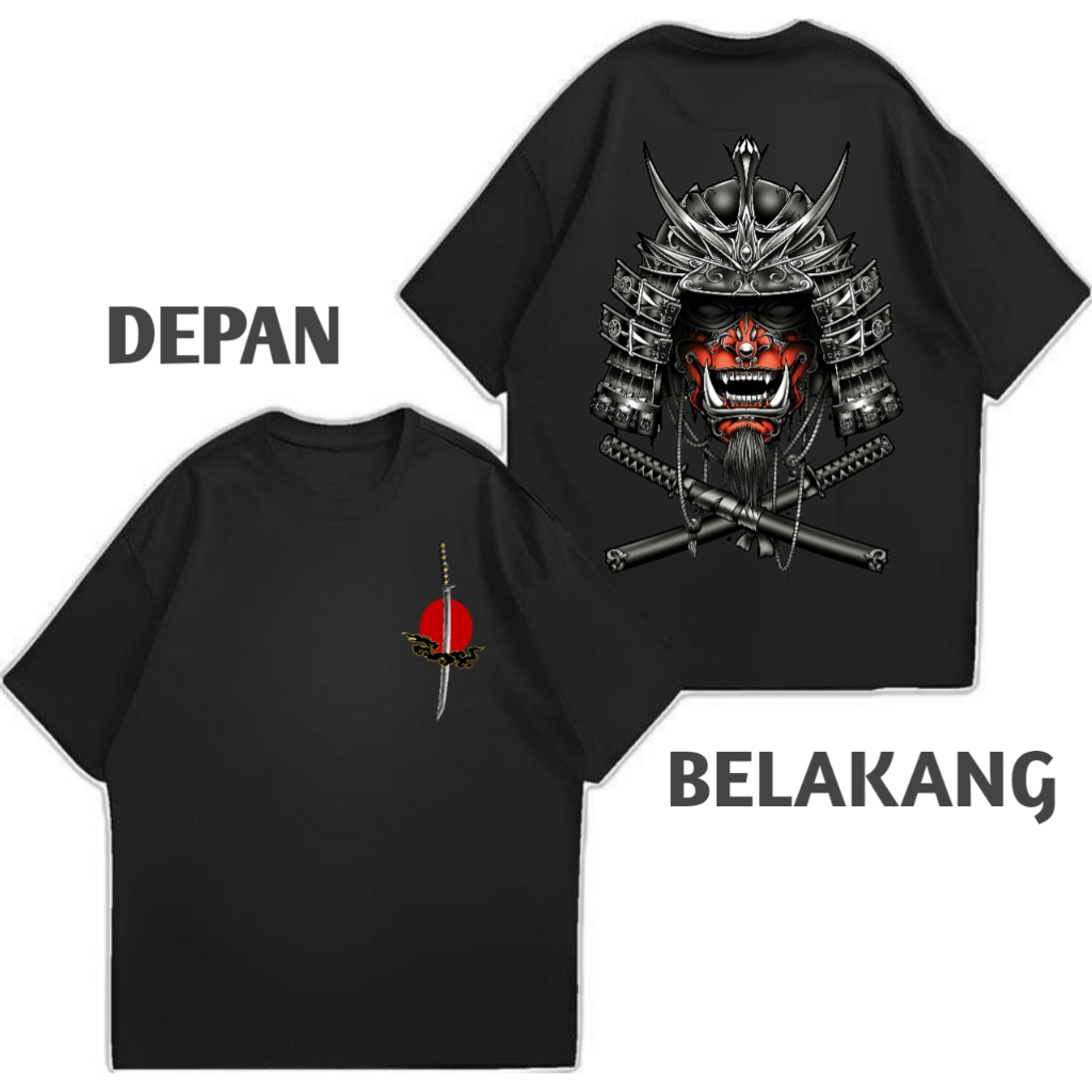 kaos pria dewasa motif depan belakang lengan pendek atasan kaus distro laki laki baju oblong cowok -