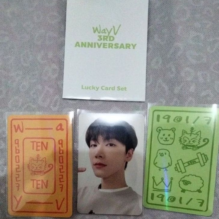 (OFFICIAL) READY STOK PHOTOCARD WAYV TEN LUCKY DRAW SET 3RD ANNIVERSARY (cek deskripsi)