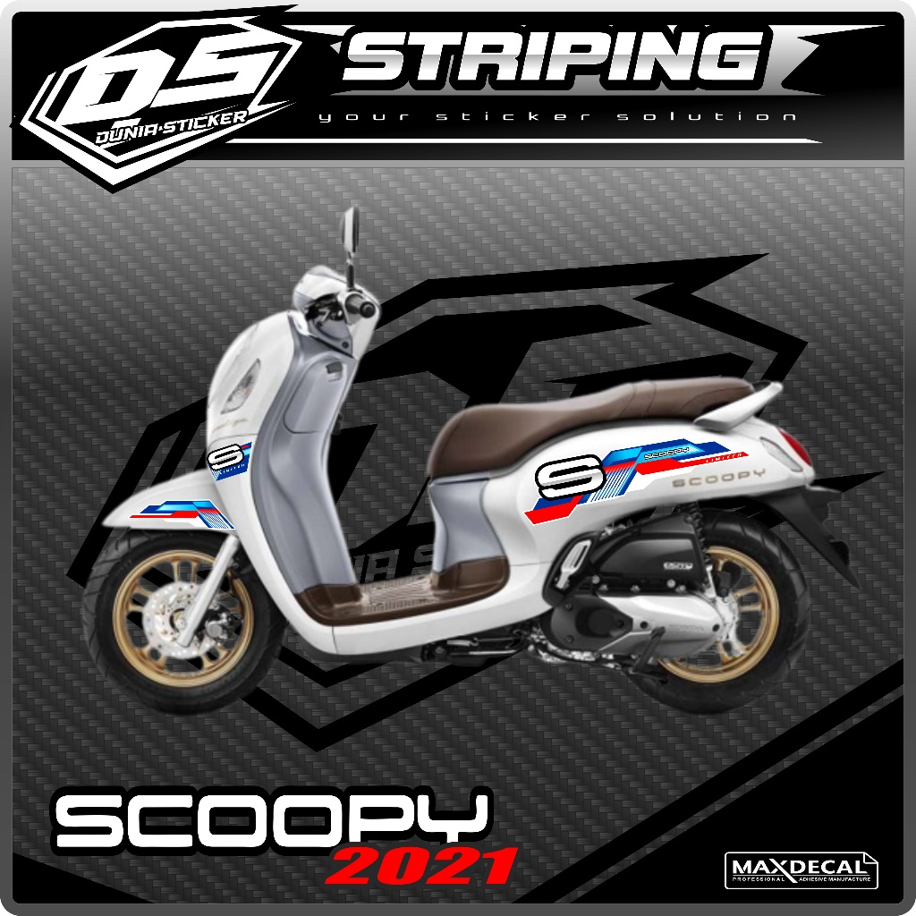 01 STICKER STRIPING MOTOR SCOOPY 2021 SIMPLE ELEGAN