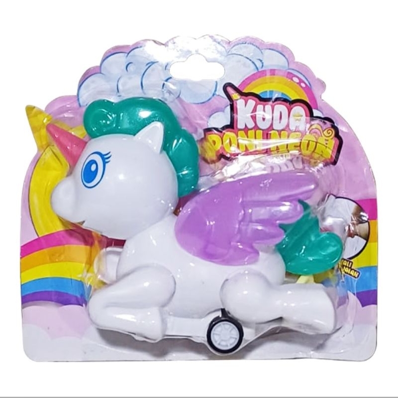 Mainan Kuda Pony Neon Mainan Kuda poni bisa jalan