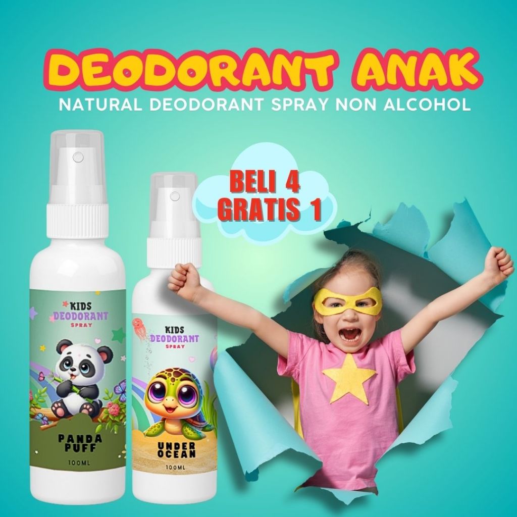 Deodoran tawas spray Anak dan Remaja Natural herbal 100 ml
