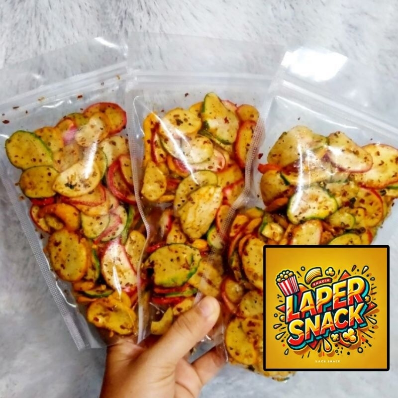 

Keripik seblak pedas daun jeruk LAPER SNACK gurih mantap