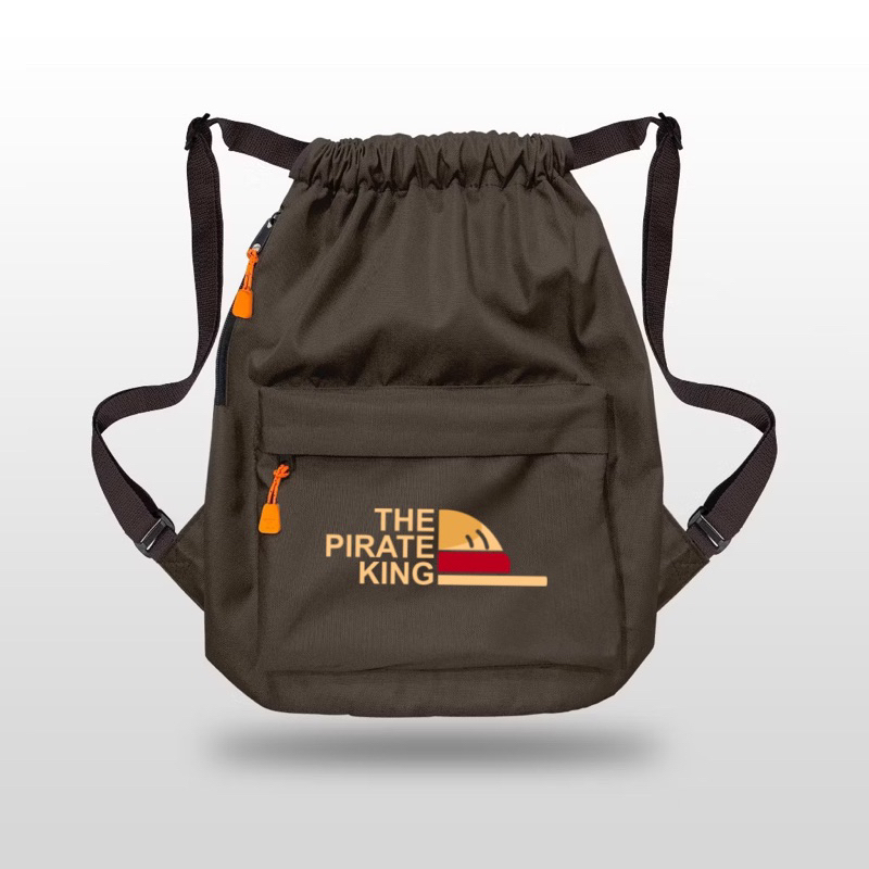 TAS SERUT COKLAT TERBARU StringBag Sekolah Pria dan Wanita - ToteBag One Piece Anime