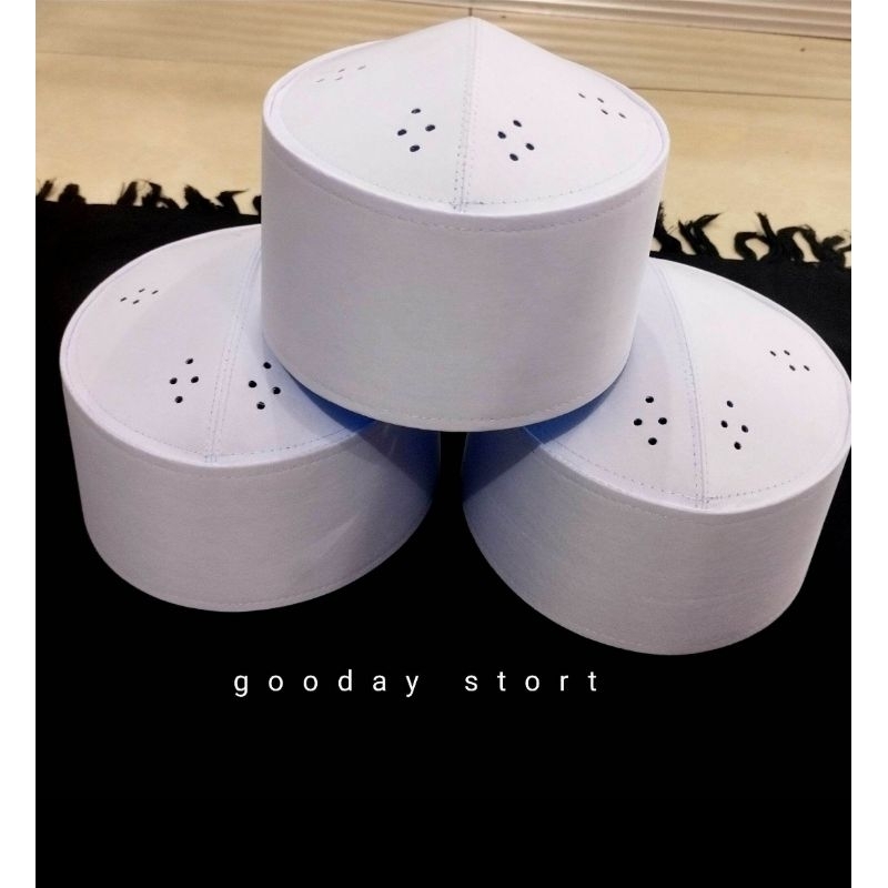 peci haji sagofah, peci haji putih ,peci viber