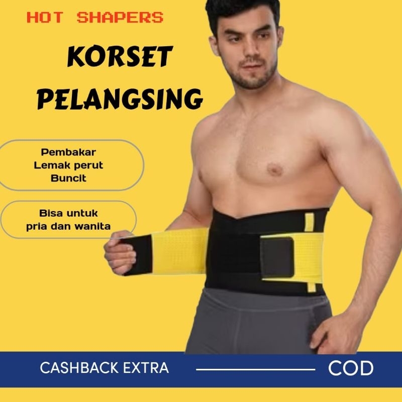Korset Pria / Korset Pelangsing Perut Buncit / Korset Olahraga Wanita Corset Pengecil Perut Instan