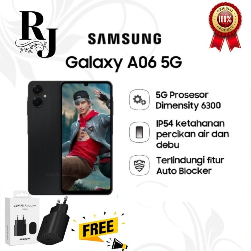 SAMSUNG GALAXY A06 5G 6/128GB, Garansi Resmi Samsung Indonesia Sein
