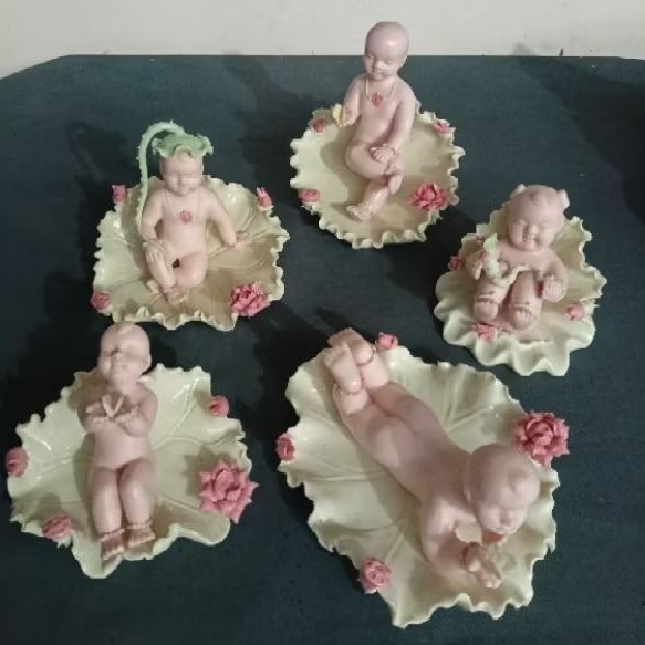 5 pajangan boneka porcelain