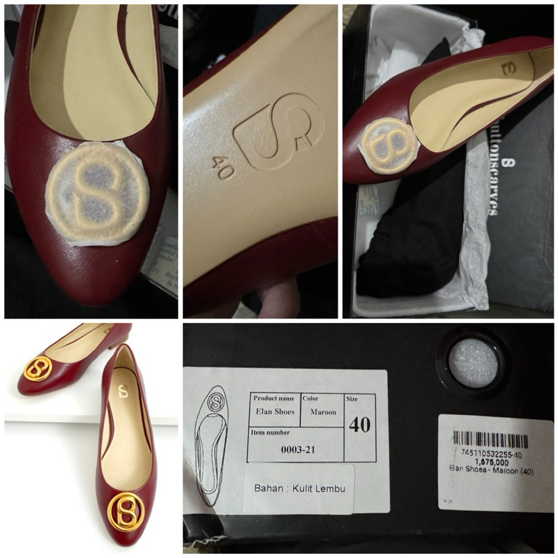 Elan Shoes BUTTONSCARVES maroon NEW