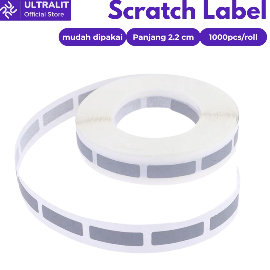

Miliki ULTRALIT 1 pcs Scratch Sticker Label 6 x 22 mm Sticker Label Gosok Pin Voucher
