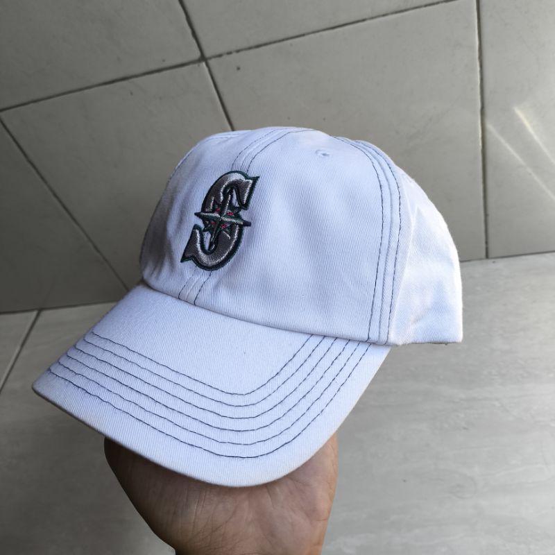 TOPI MLB Seattle Mariners Putih Baseball