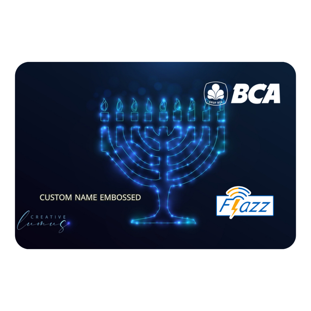 Emoney Embossed Nama custom eToll Flazz BCA Religi