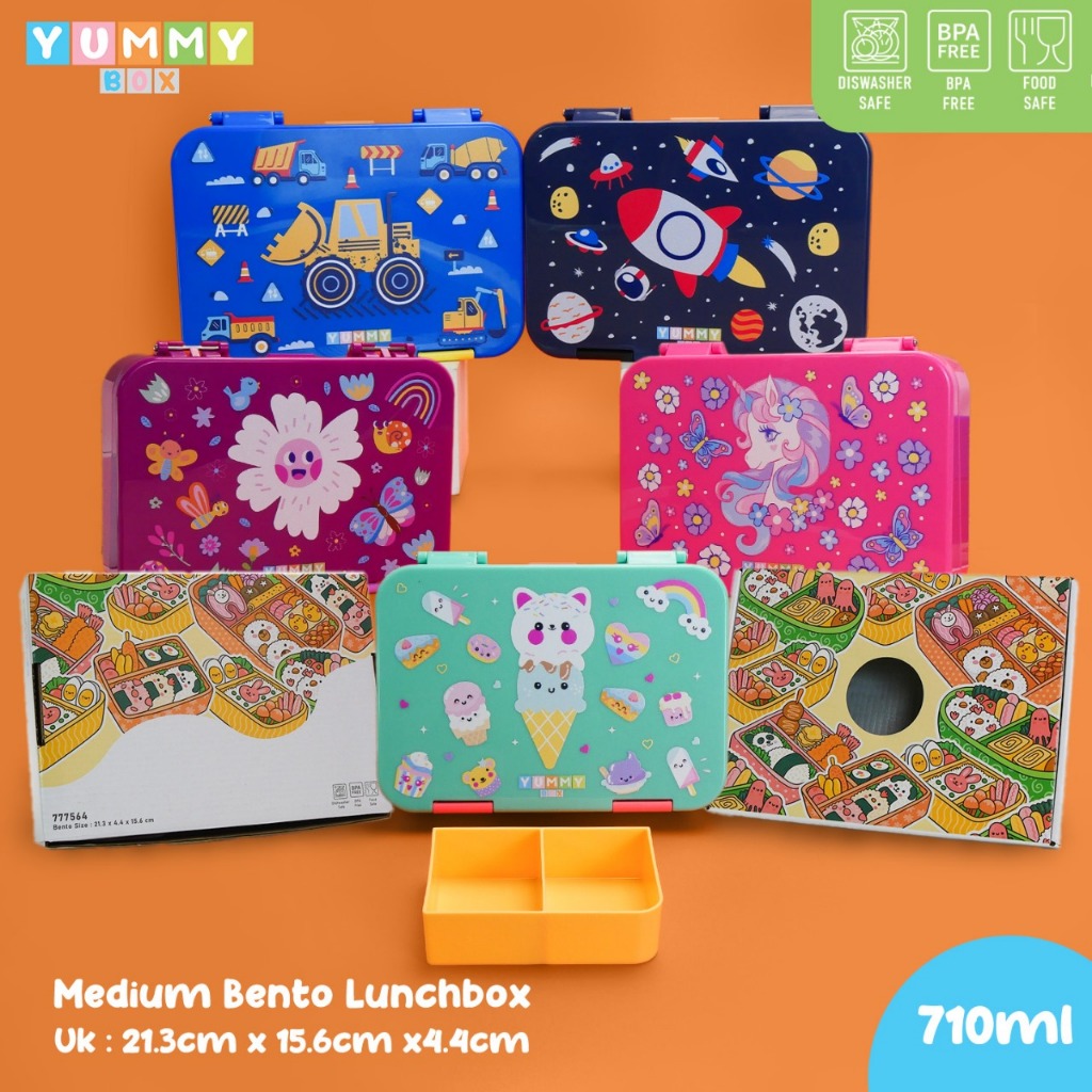 YUMMY BOX MEDIUM BENTO PP PLASTIC 777564