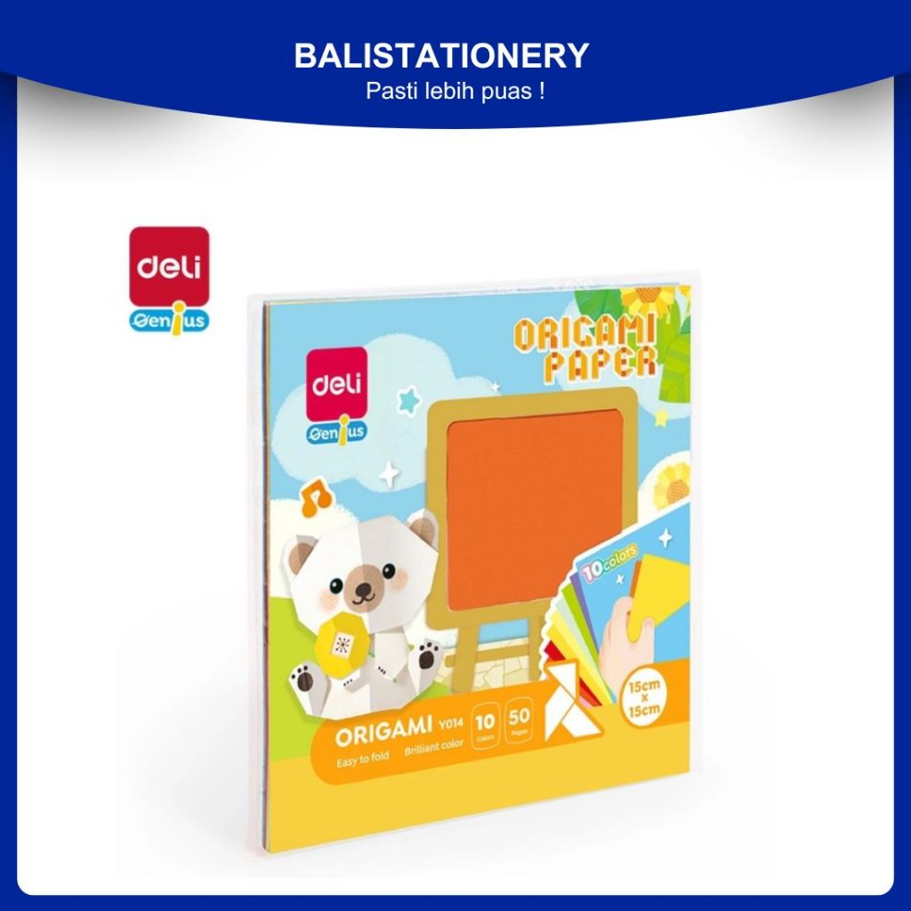 

Deli EY014 Kertas Origami Warna-Warni – 15x15cm – 50 Lembar – 10 Warna Cerah 18047