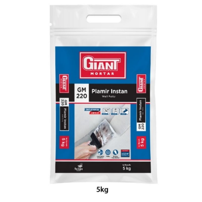 Giant Plamir 5kg / Semen Plamir / Semen Putih Plamir Bungkus Siap Kirim / Semen Plamir Jadi