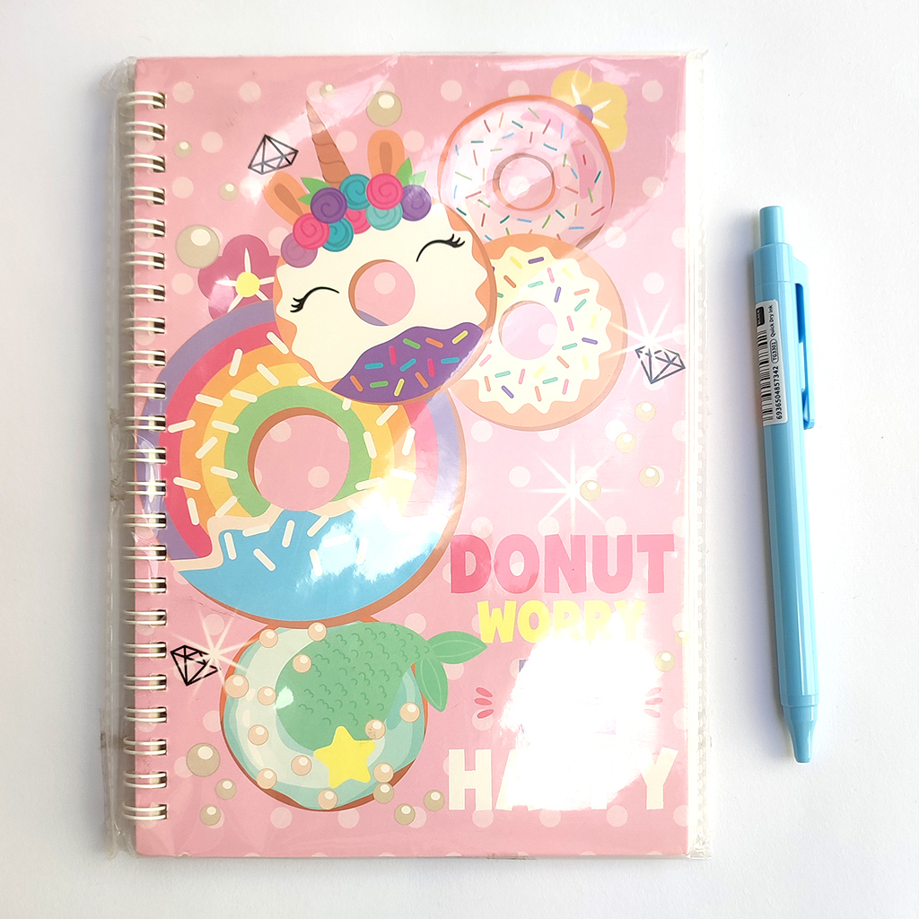 

Diary Notebook Spiral Lucu Bonus Bolpoint Pastel