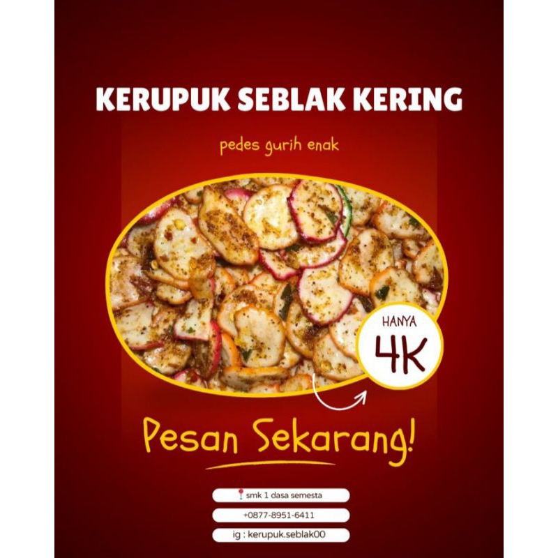 

Kerupuk seblak kering