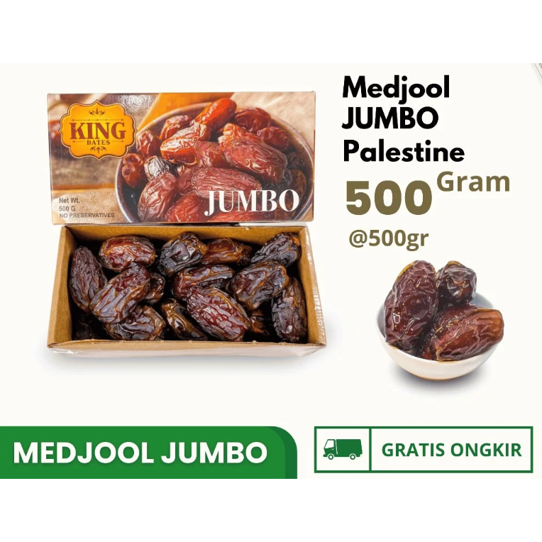 

King Dates Medjool Jumbo Palestine 500 Gram