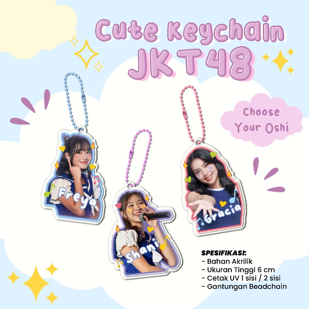 Cute Keychain JKT48 Member - Merch Gantungan Kunci JKT48