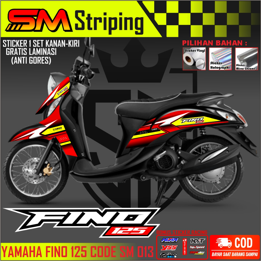 STRIPING VARIASI YAMAHA FINO / STICKER LIST VARIASI MOTOR FINO