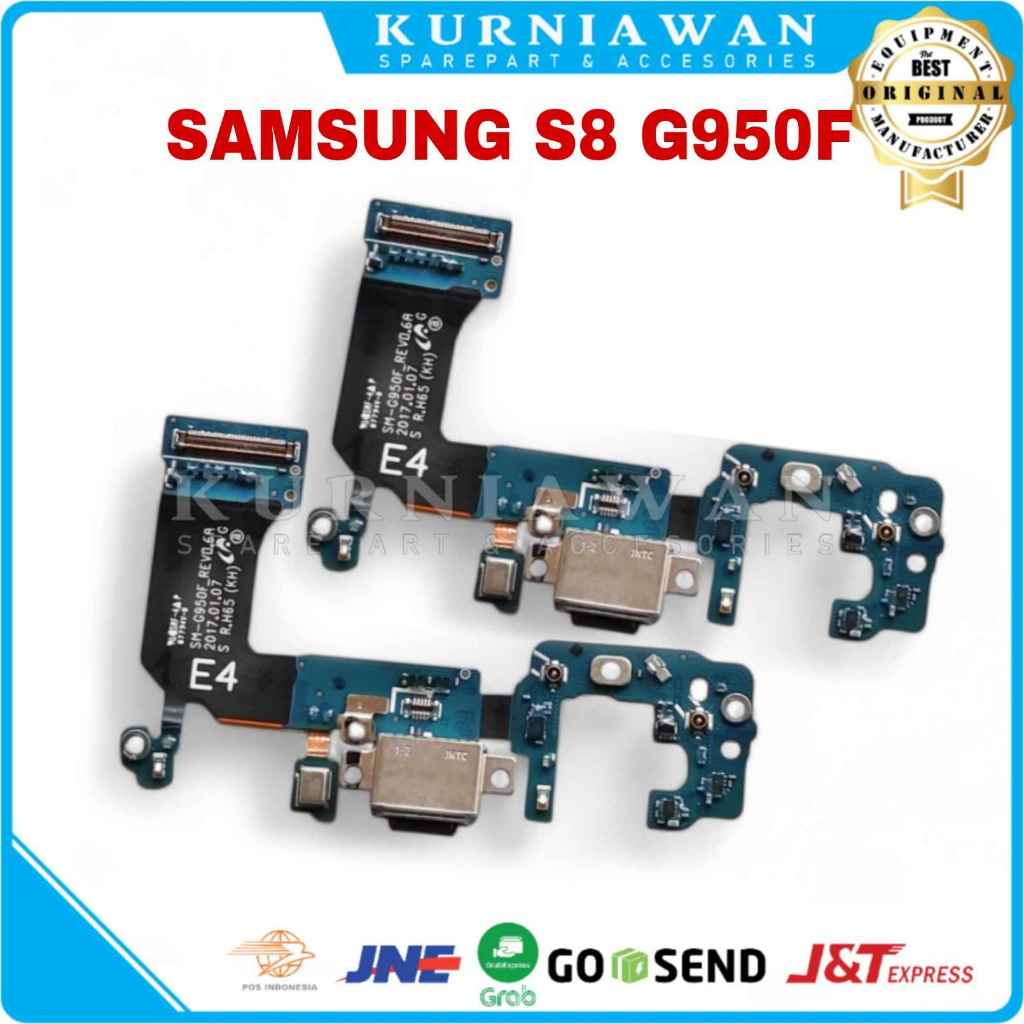 Konektor Charger Samsung S8 G950F Pcb Board Usb Papan Con Cas Mic ORI