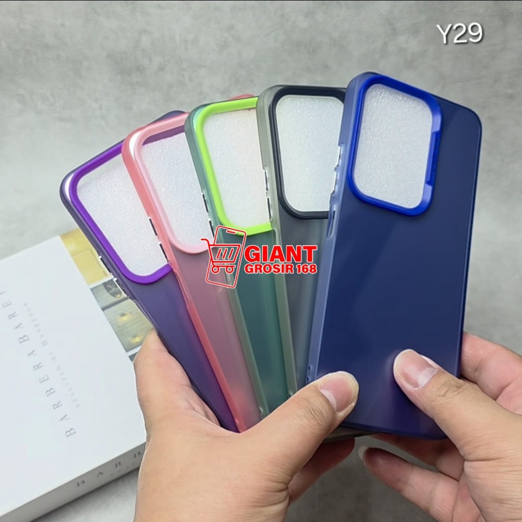 Case Vivo Y29 4G Silikon Case Imd Polycarbon Hard PC Case Hologram Vivo Y29 4G