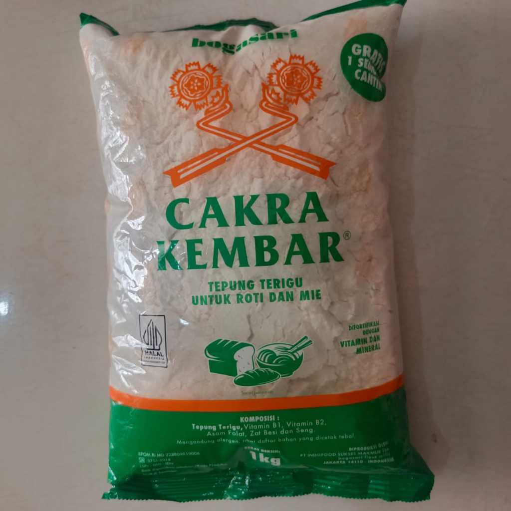 

Tepung Terigu Cakra Kembar 1 Kg