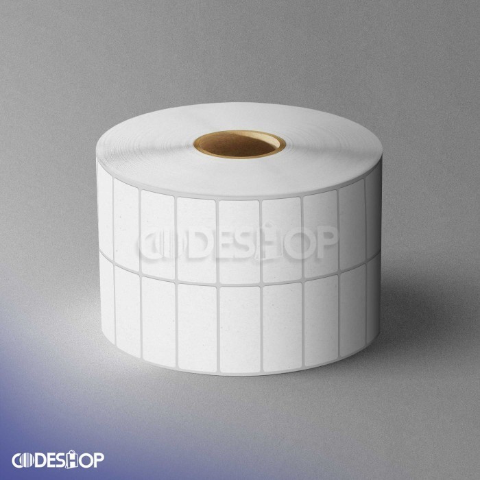 

Label Stiker Thermal 33 x 15 mm Codeshop 2 Line Core 1 Inch Isi 3000 Pcs Roll Printer Barcode Termal