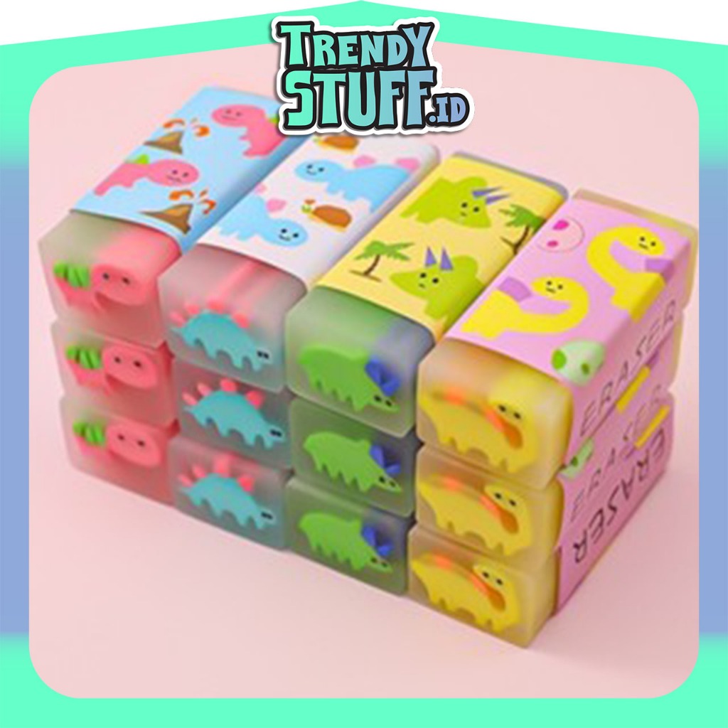 

TrendyStuff.id Penghapus Pensil Motif Cartoon Little Dinosaur Eraser Learning S071