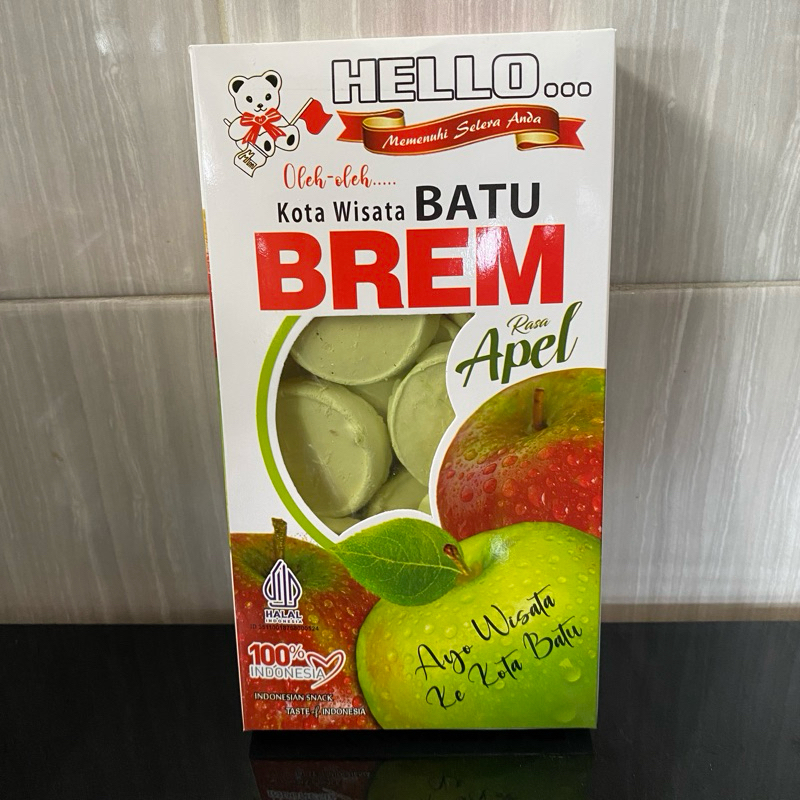

Brem rasa apel merk Hello asli Batu camilan khas malang empuk enak 75gr