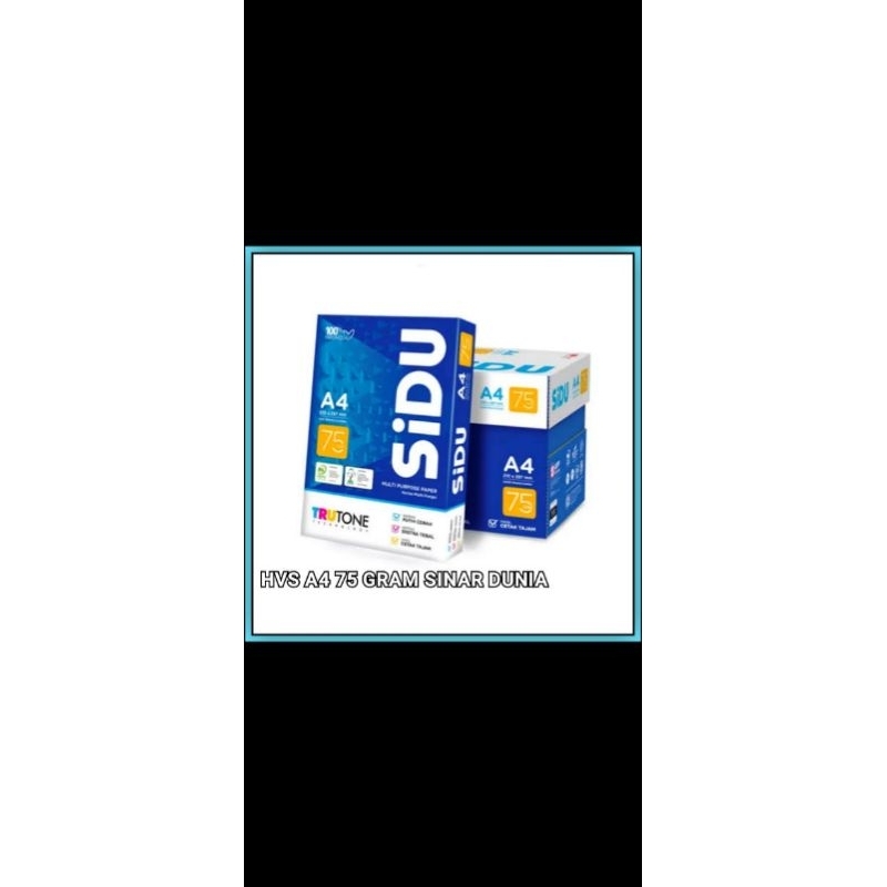 

Kertas HVS 75gr A4 SIDU Sinar Dunia