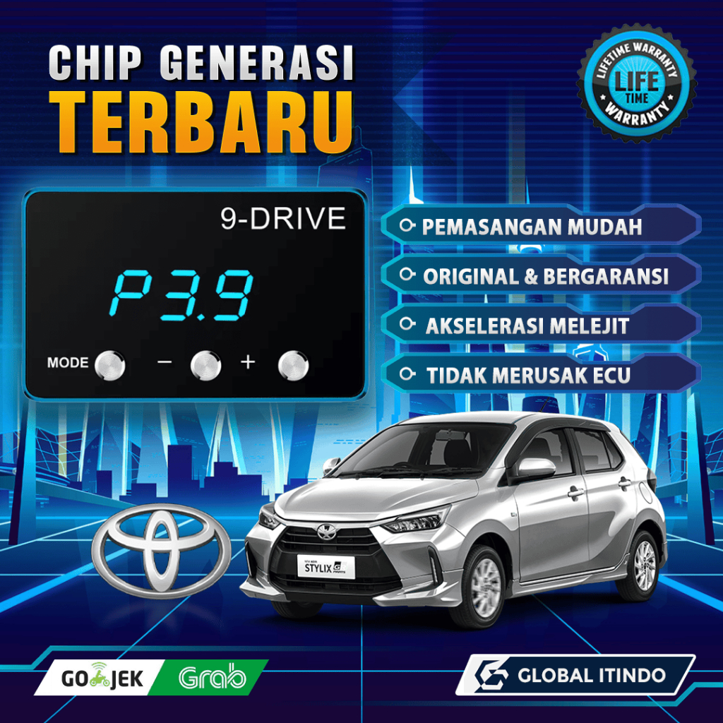 9 Drive Toyota New Agya Stylix Piggyback Throttle Controller ECU Remap