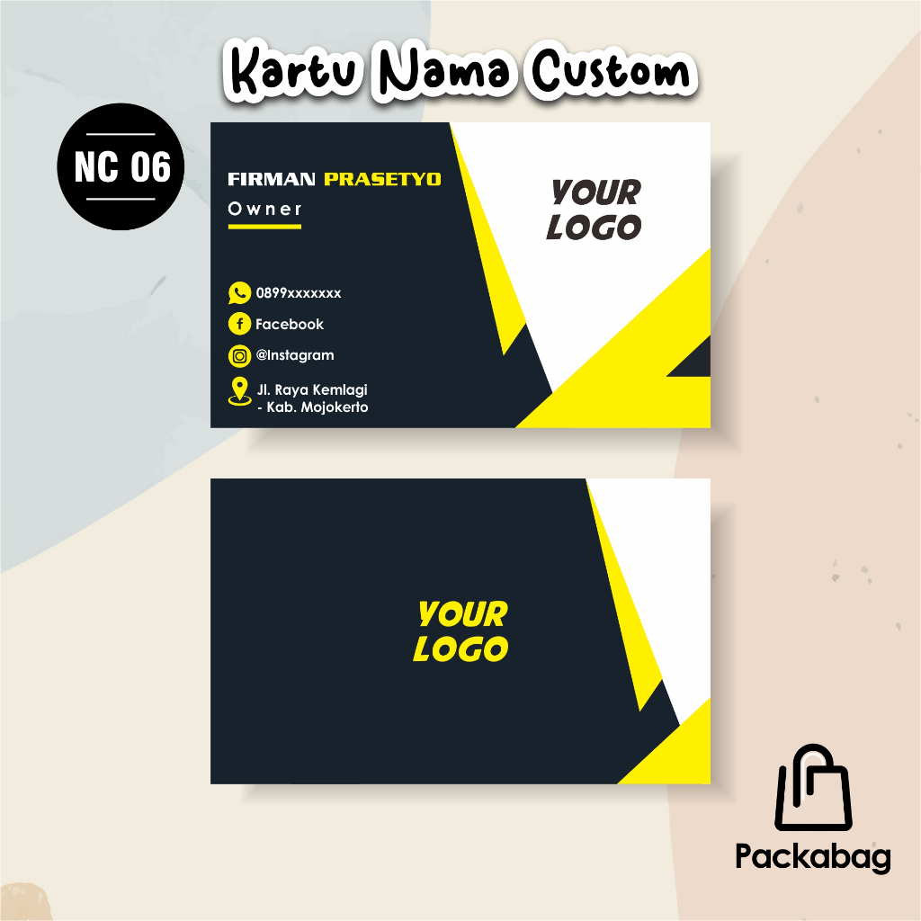 

KARTU NAMA 100 PCS – UNTUK USAHA,BRAND,IDENTITAS & BISNIS TOKO / PERUSAHAAN