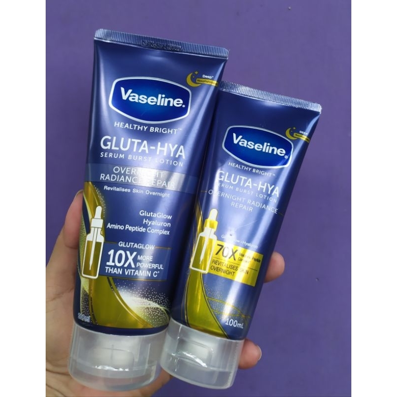 Vaseline Gluta Hya Over night Serum 100 - 330 ml (BIRU)