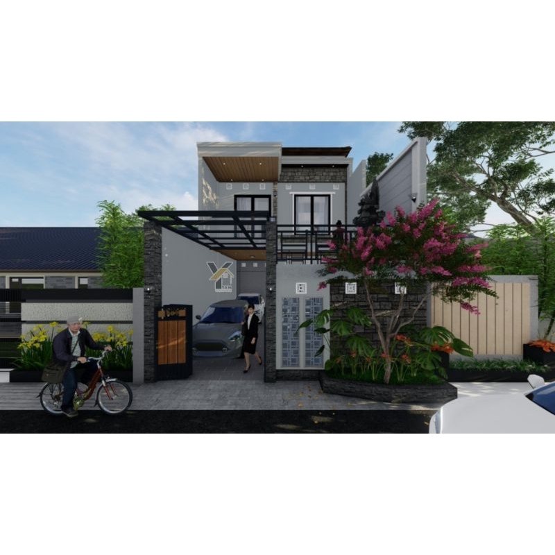 PAKET 3D jasa gambar 3D dan 2D Denah tampak potongan dan view 3D fassade + video 3D eksterior render