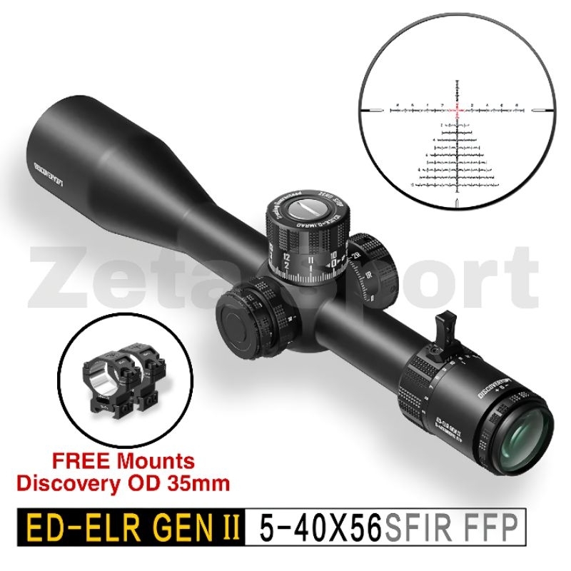 Telescope Discovery ED ELR GEN2 5-40X56 SFIR FFP-Z 35mm Zero Stop Original 100% | Teleskop Discovery
