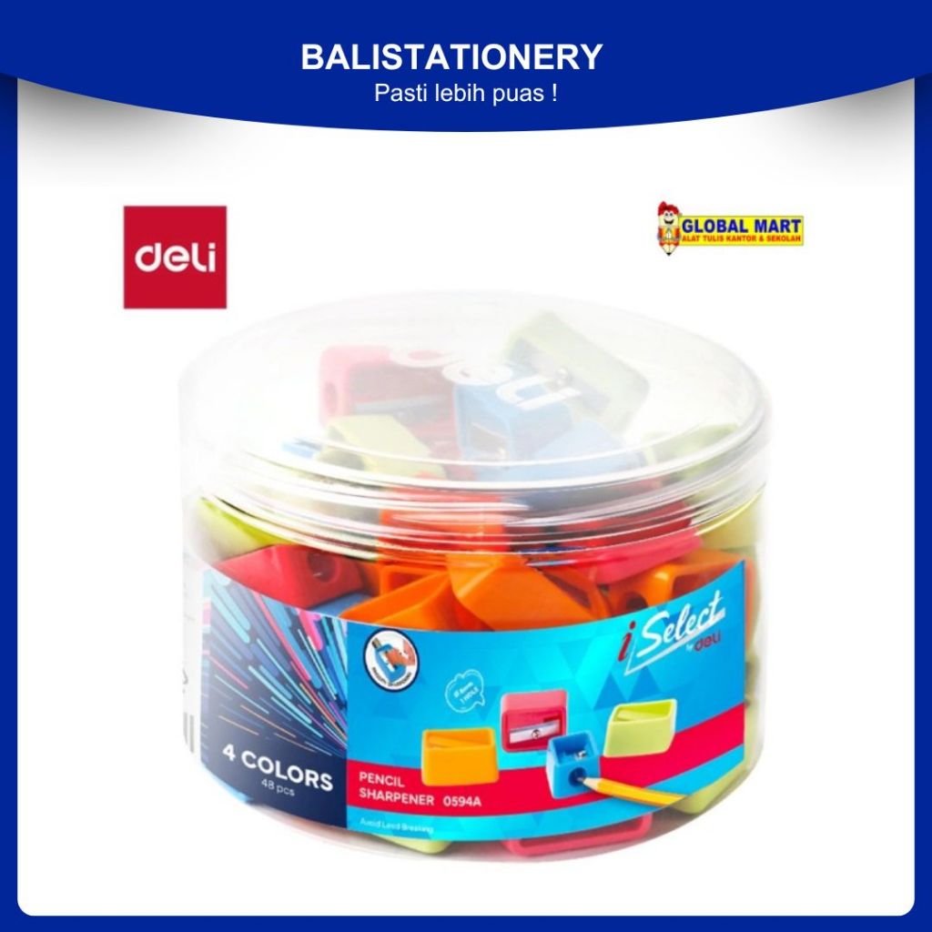 

Rautan Pensil Deli E0594A 1 Lubang Warna Ceria untuk Pensil Grafit 6.9-8mm