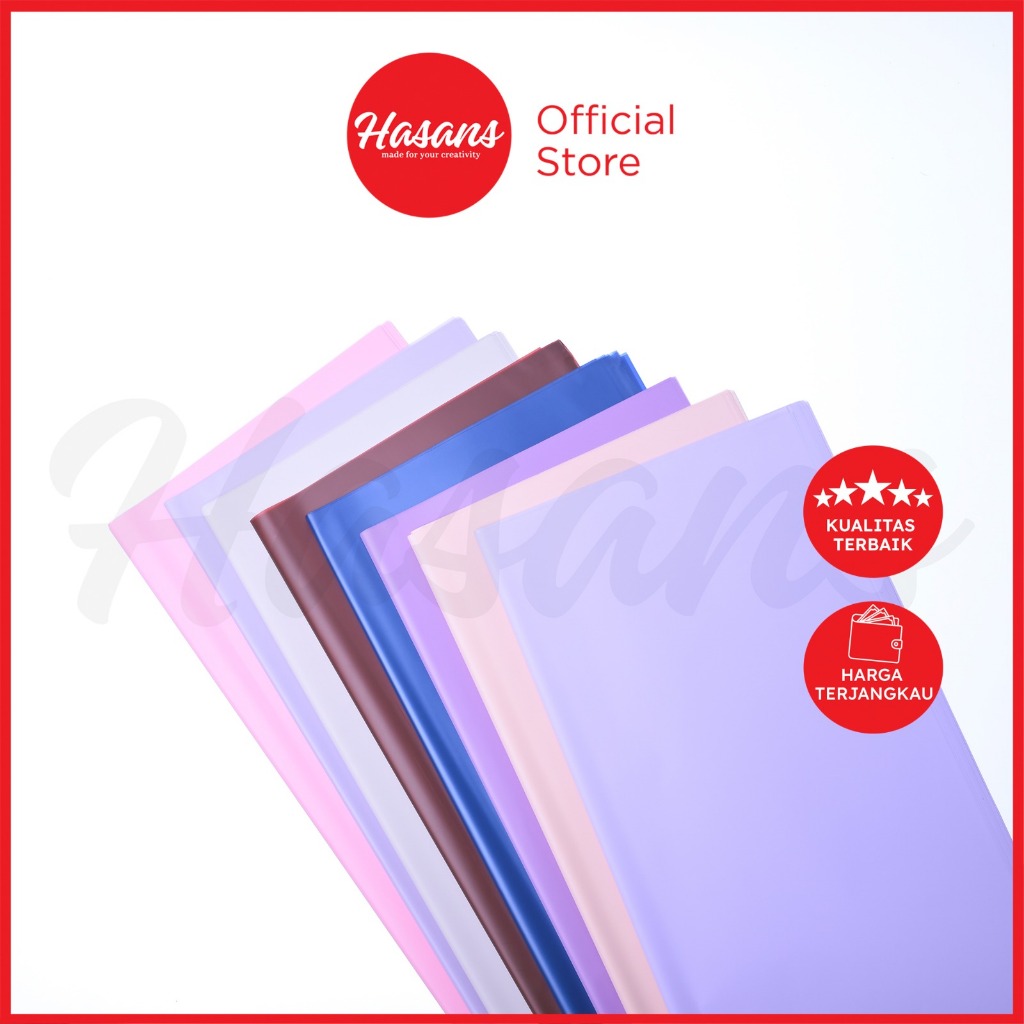 

[20 Lembar] Kertas Buket Bunga Warna Polos / Flower Wrapping Paper Plain / Cellophane Plain