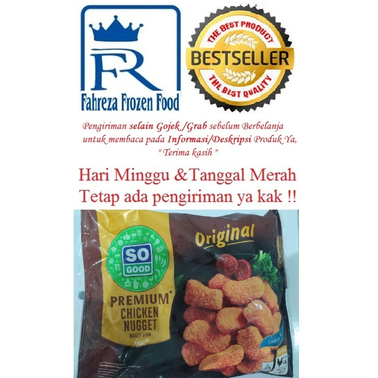 

SO GOOD Premium Chicken Nugget Original 400 Gram Harga Promo