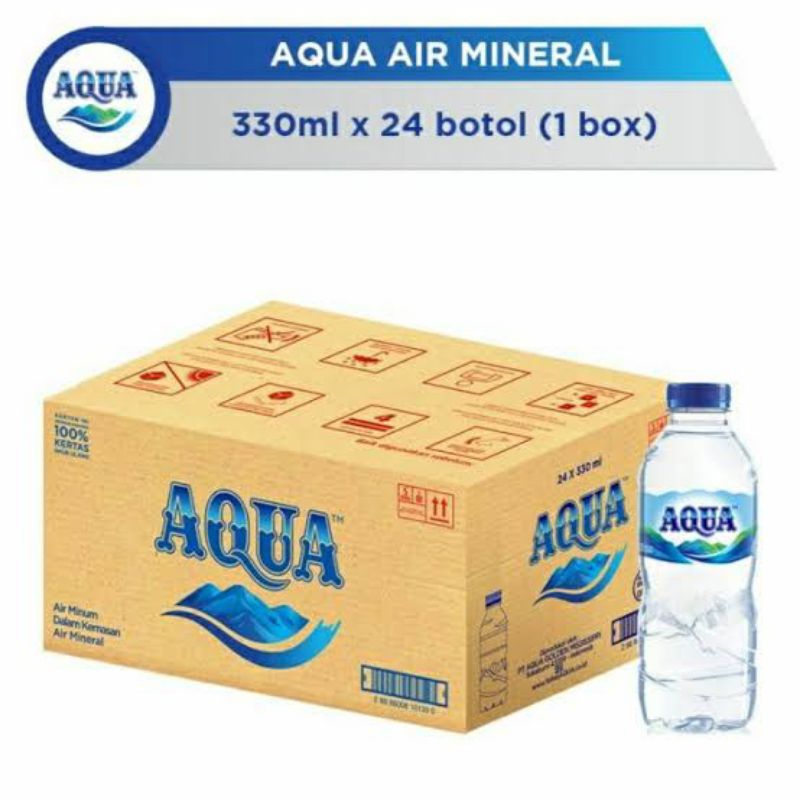 

Aqua Botol 330 ML 1 Dus Isi 25 Botol