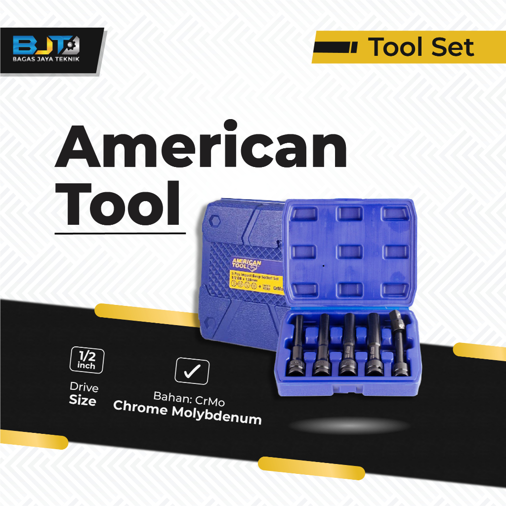 Tool Set AMERICAN TOOL 128mm Impact Deep Socket Set