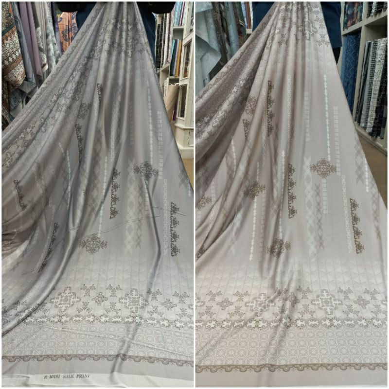 KAIN ARMANI SILK PREMIUM/ARM SILK PRINTING MOTIF/HARGA PERSETENGAH METER
