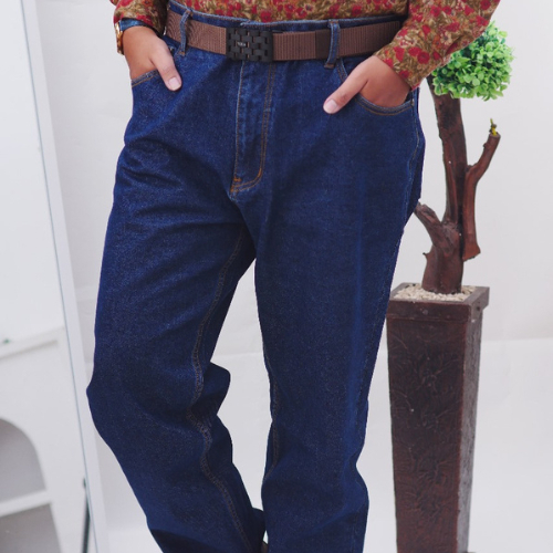 Goviboss Celana Panjang Jeans Pria Garment Premium Reguler Jumbo Big Size Stretch Size 40 - 46
