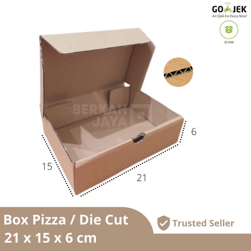 

(HARGA SPESIAL) BOX KARDUS 21x15x6 cm DUS PACKING 21 x 15 x 6 cm DIE CUT PIZZA