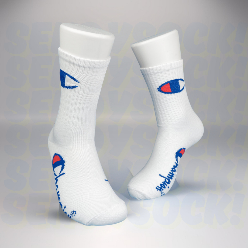 Kaos Kaki Motif Champion Oldschool Pria Wanita Panjang - TKB Socks