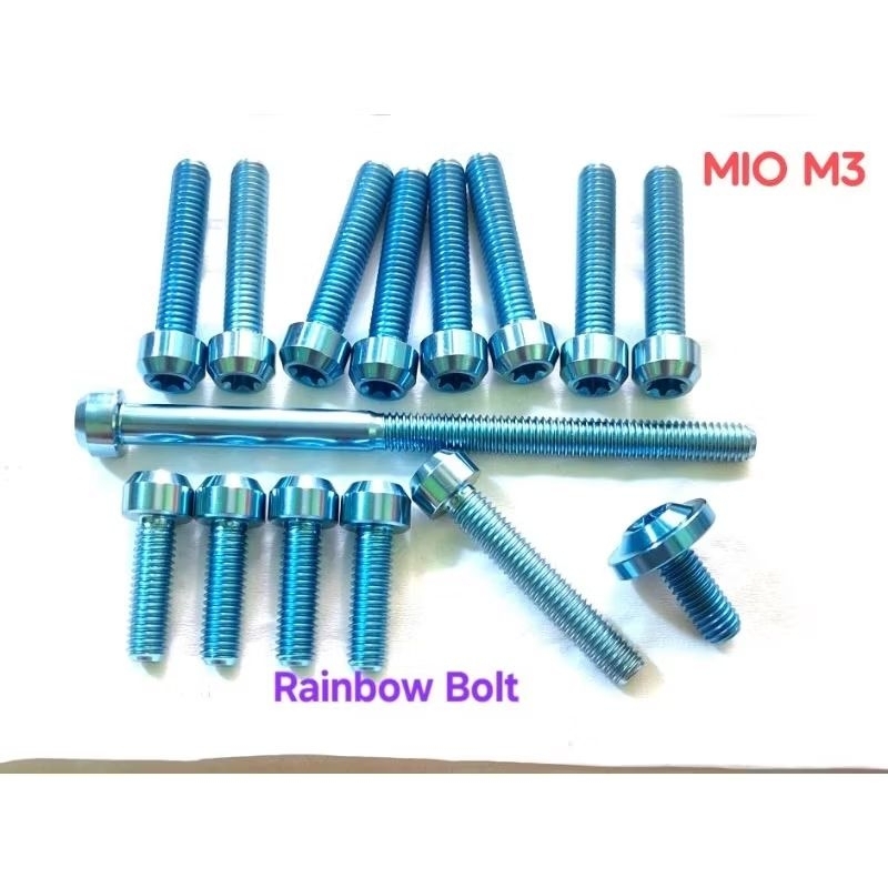 1 Set Baut Titanium Bak Cvt Yamaha  Mio M3 Original Titanium Gr5