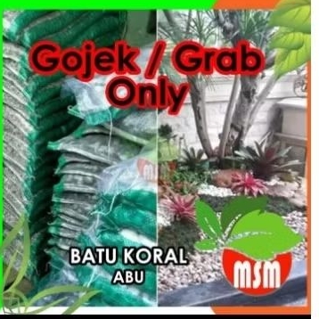 Batu Koral Abu Hiasan Taman Karungan | Grab/Gojek Only