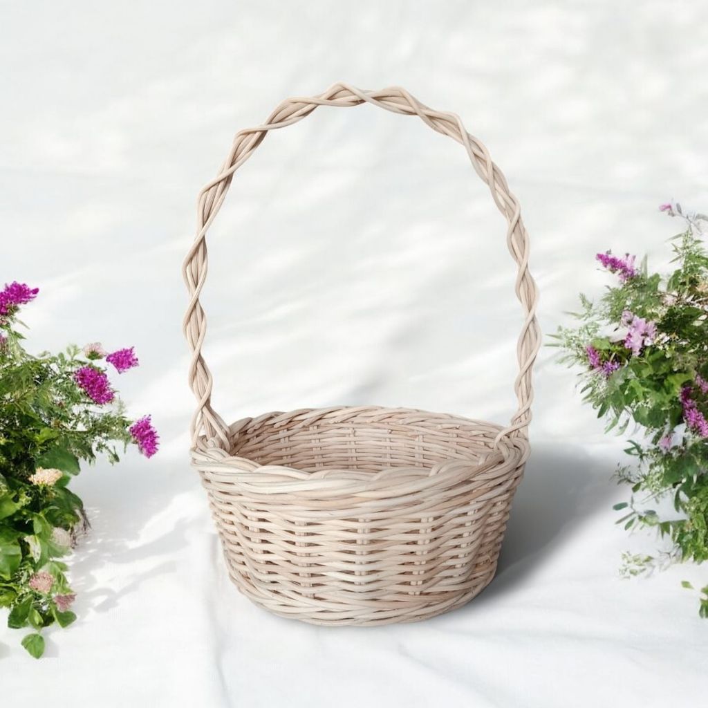 Shusy Basket - Keranjang Rotan Bulat Mini untuk Wadah Buah - Keranjang Hampers Mini