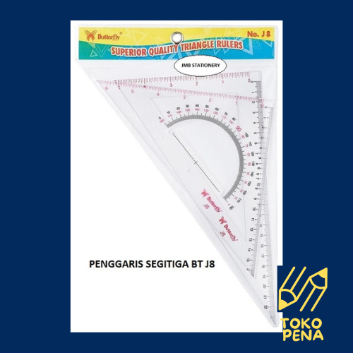 

Butterfly Penggaris Segitiga Classic No. 8 / J-8 triangular ruler