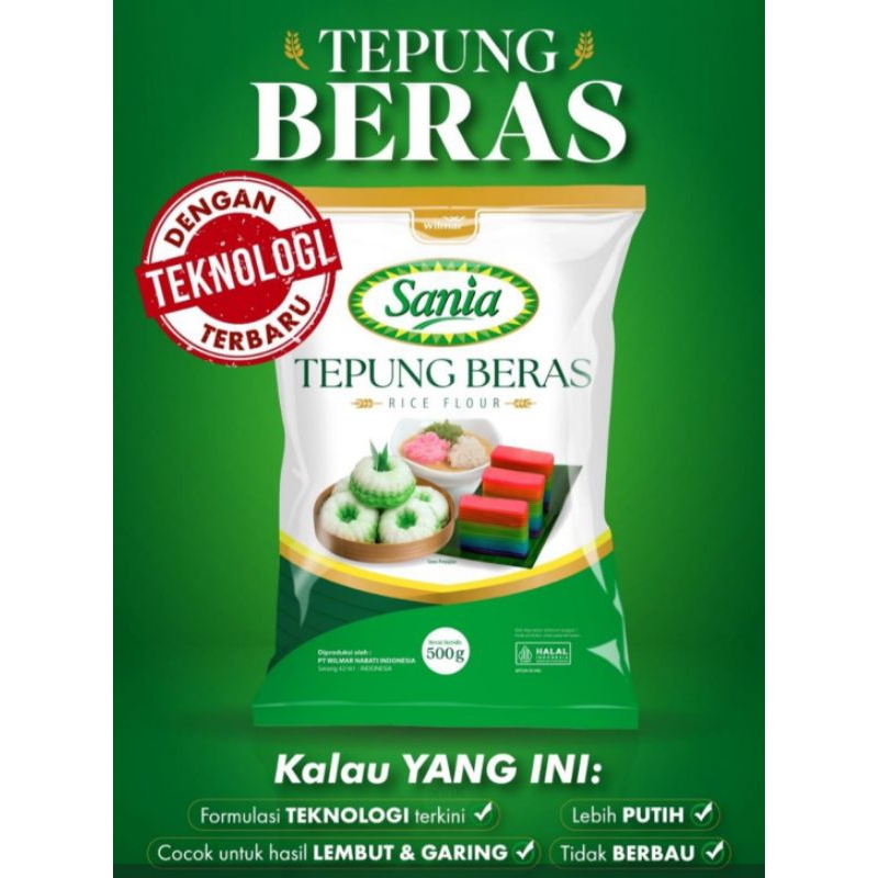 

(BARU) SANIA Tepung Beras Kemasan 500 Gram