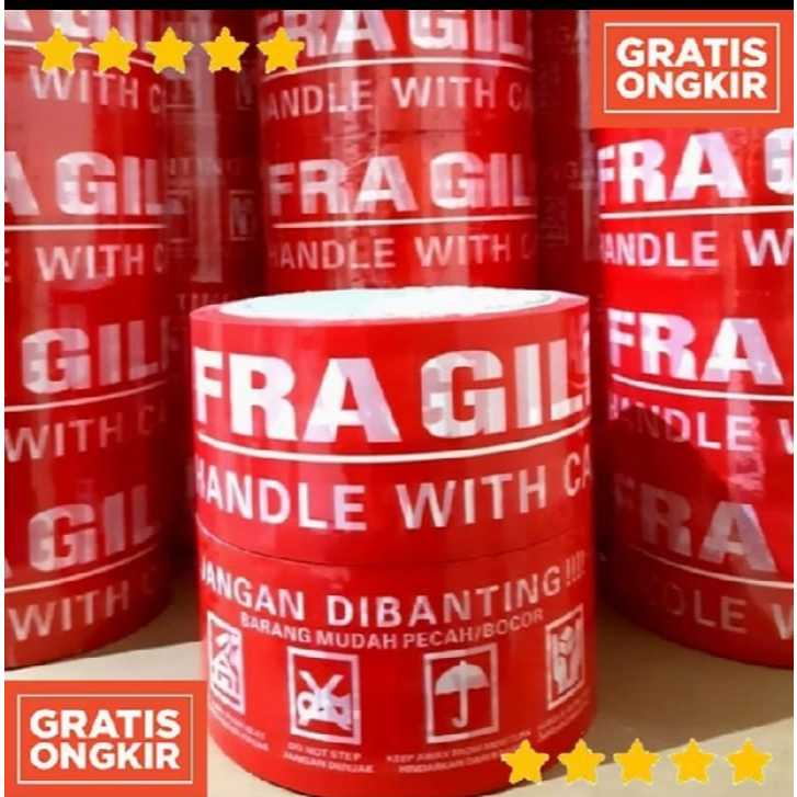 

Lakban jangan di Banting Merah 48mm x 50m - Lakban Fragile Merah 48mm x 50M